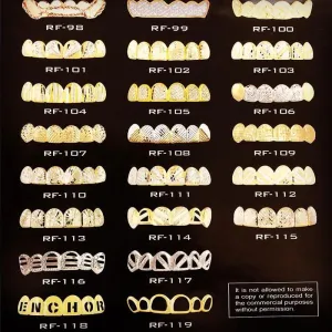 10K Solid 6 Piece Gold Grillz Gold Fronts