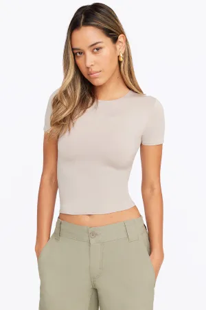 365 SECOND SKIN SHORT SLEEVE T-SHIRT - SAND
