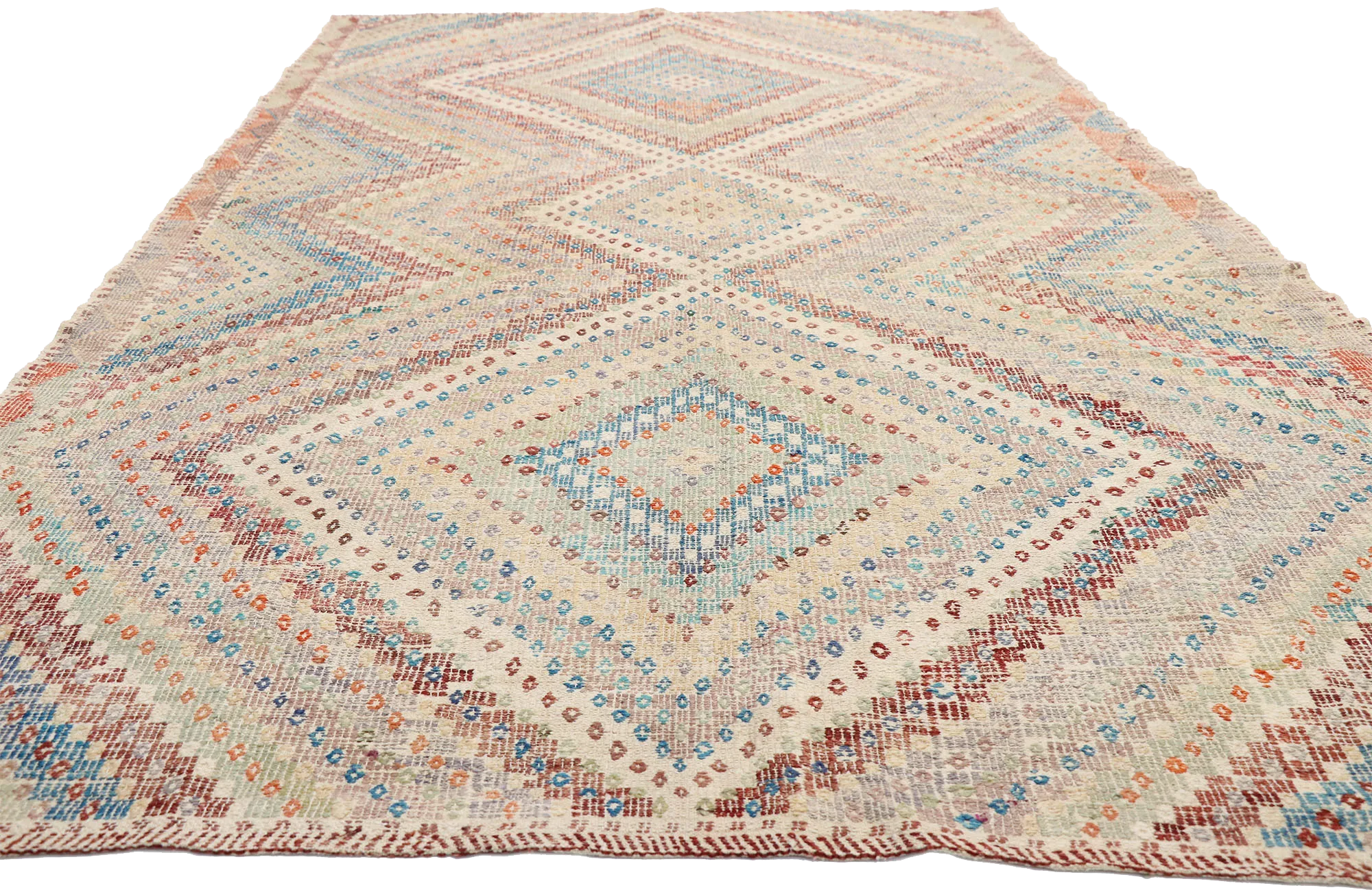 6'4" x 10'11" Vintage Kilim Rug