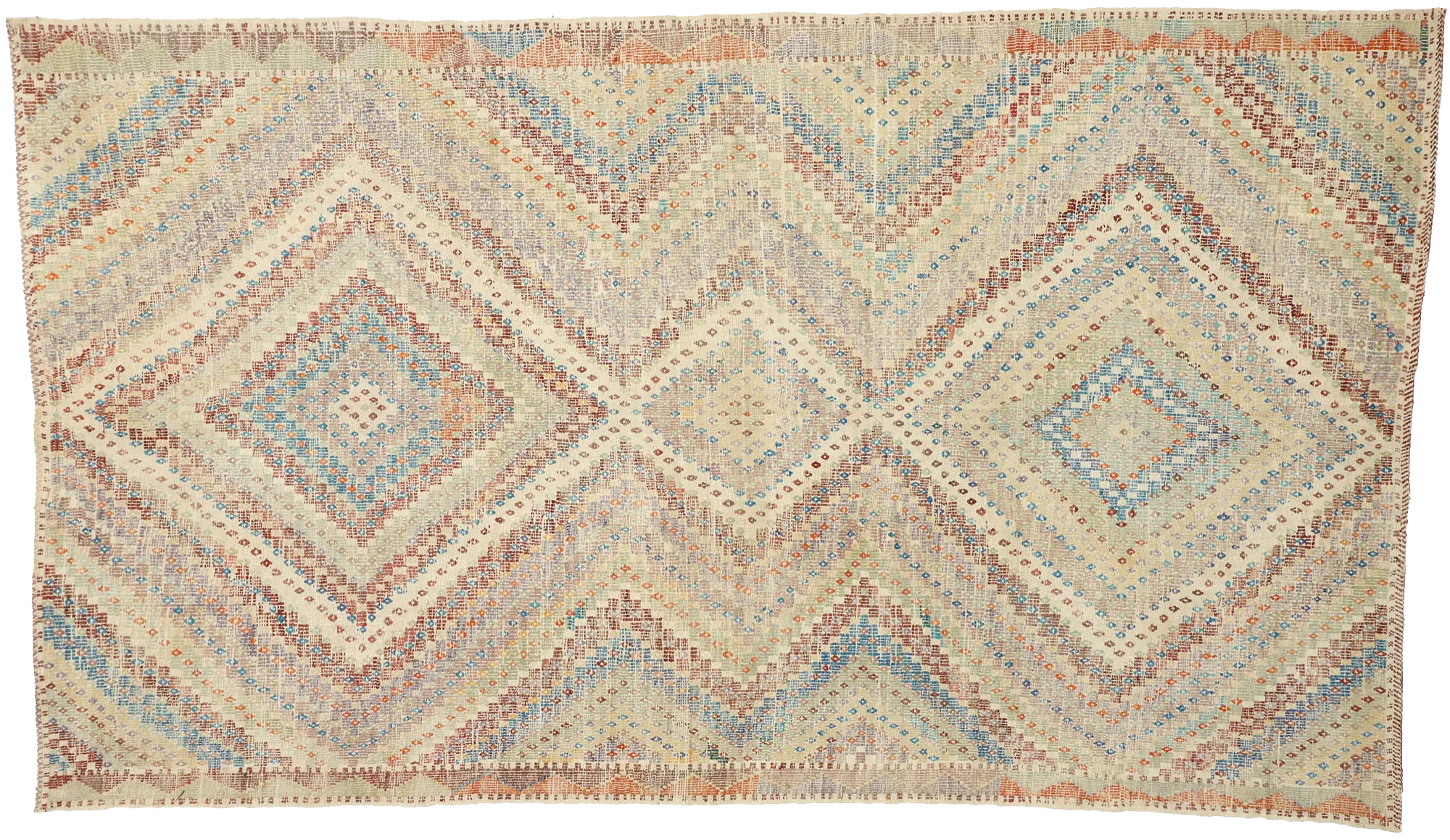 6'4" x 10'11" Vintage Kilim Rug