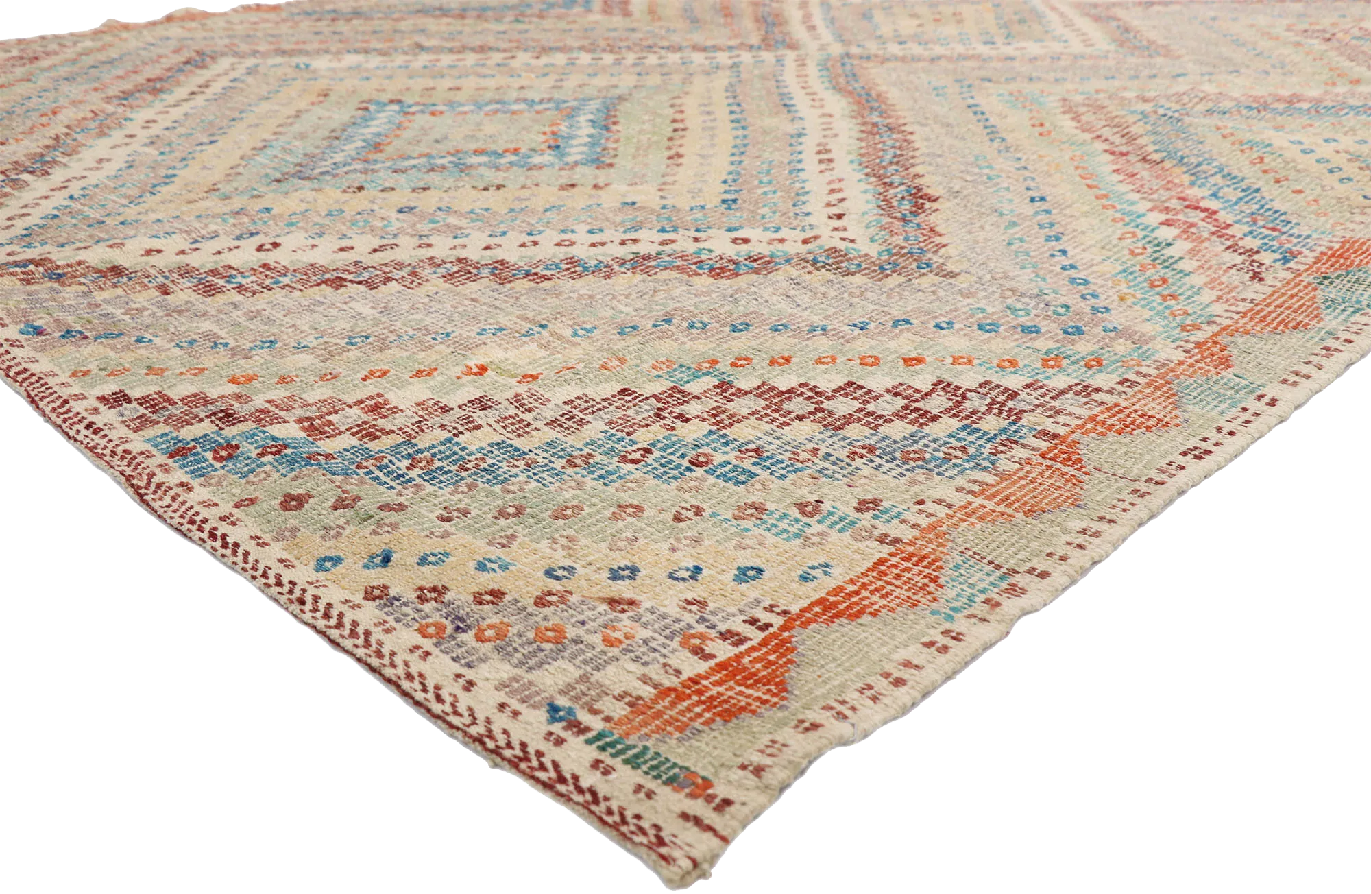 6'4" x 10'11" Vintage Kilim Rug