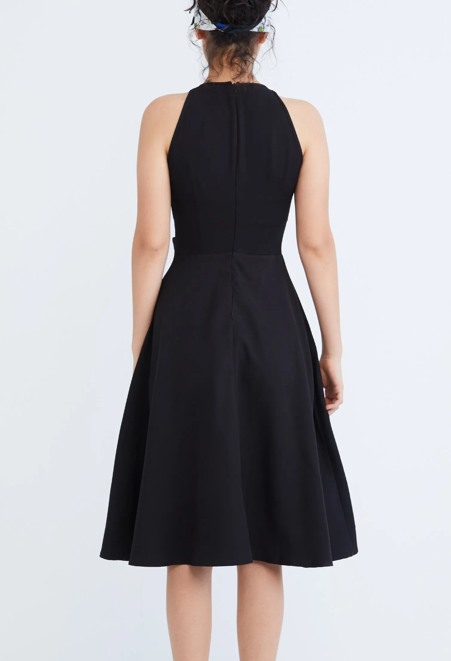 A-Line Cross Bodice Peekaboo Dress