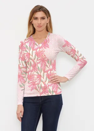 A lot of Lillies (8088) ~ Butterknit Long Sleeve V-Neck Top