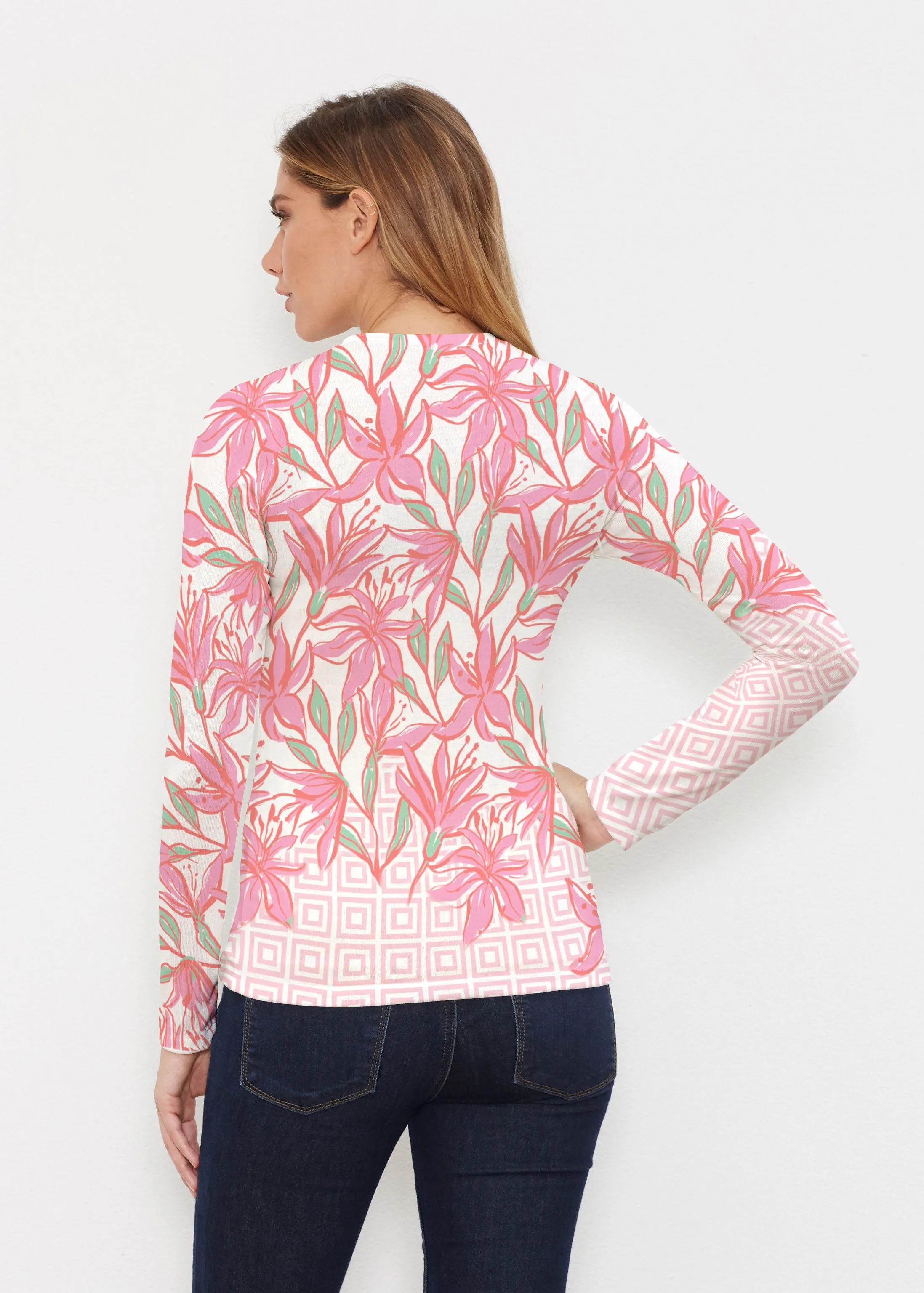 A lot of Lillies (8088) ~ Butterknit Long Sleeve V-Neck Top