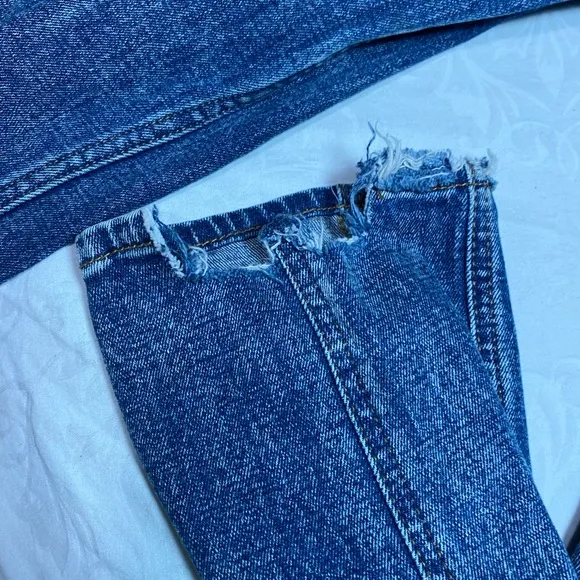 Abercrombie &amp; Fitch ultra high rise mom jeans sz 26 long 2 tall front seam back