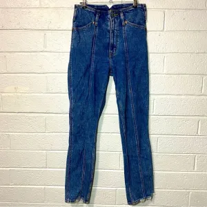 Abercrombie &amp; Fitch ultra high rise mom jeans sz 26 long 2 tall front seam back