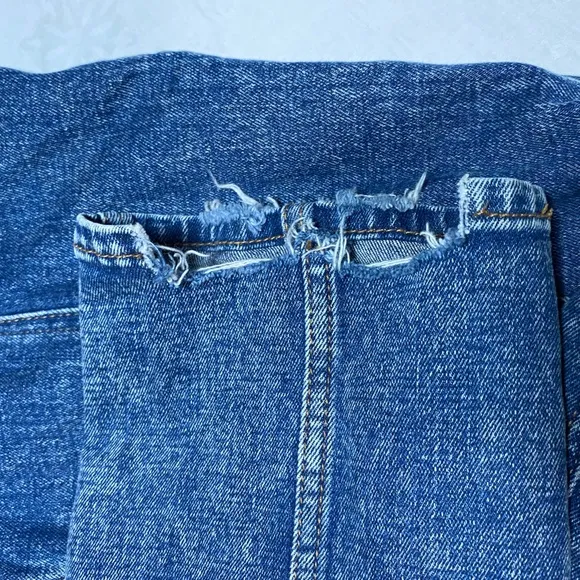Abercrombie &amp; Fitch ultra high rise mom jeans sz 26 long 2 tall front seam back