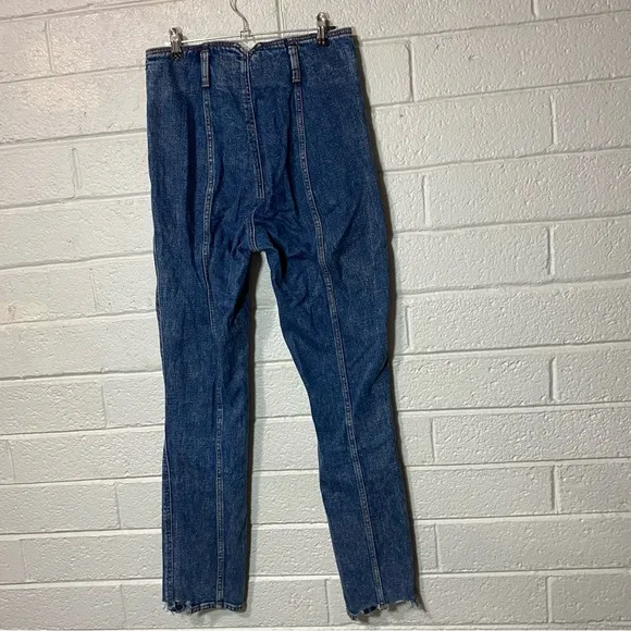Abercrombie &amp; Fitch ultra high rise mom jeans sz 26 long 2 tall front seam back