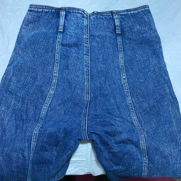 Abercrombie &amp; Fitch ultra high rise mom jeans sz 26 long 2 tall front seam back