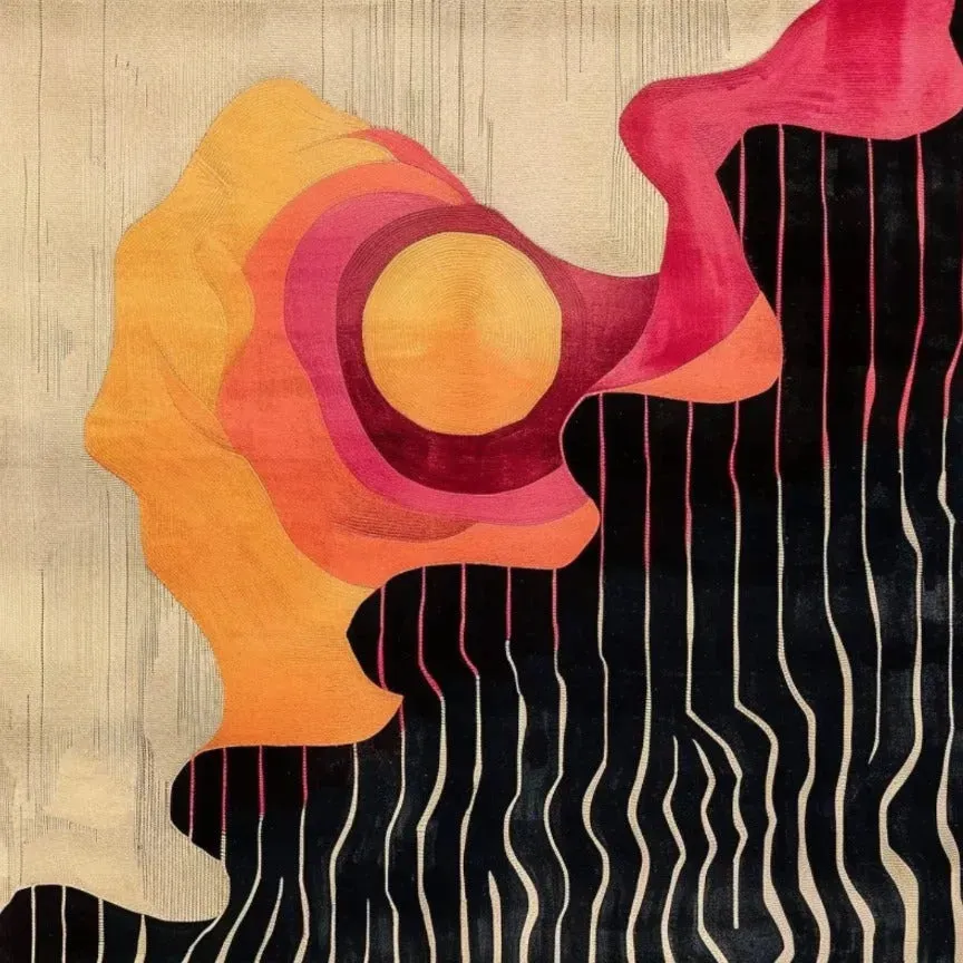 Abstract Aura Hand Tufted Rug 