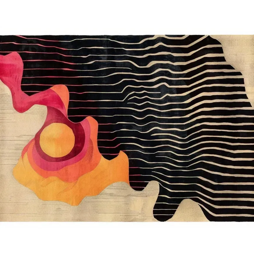 Abstract Aura Hand Tufted Rug 