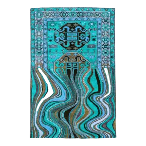 Alaia Persian Turquoise Melting Area Rug