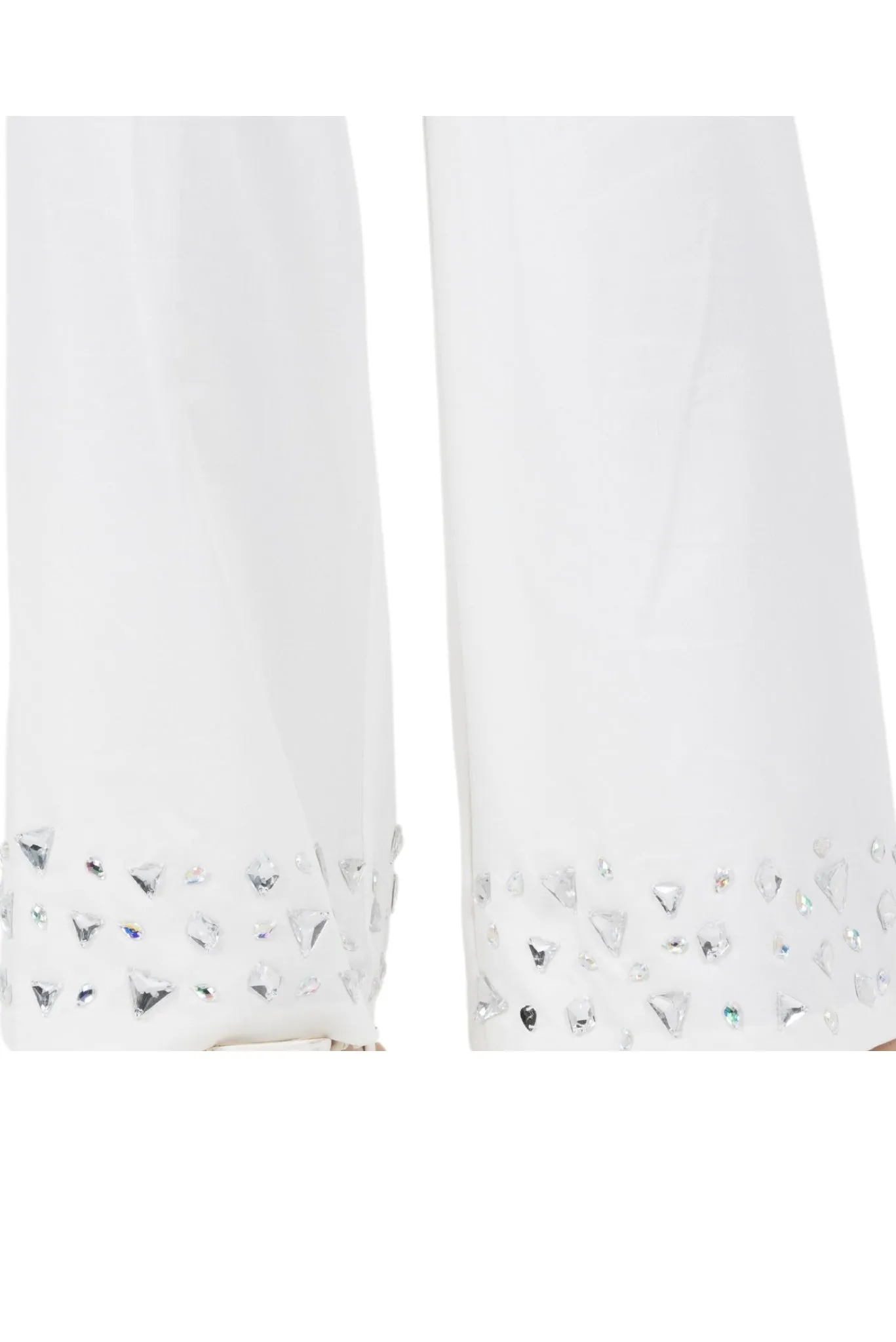 Ameli White Flared Pants