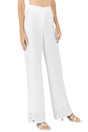 Ameli White Flared Pants