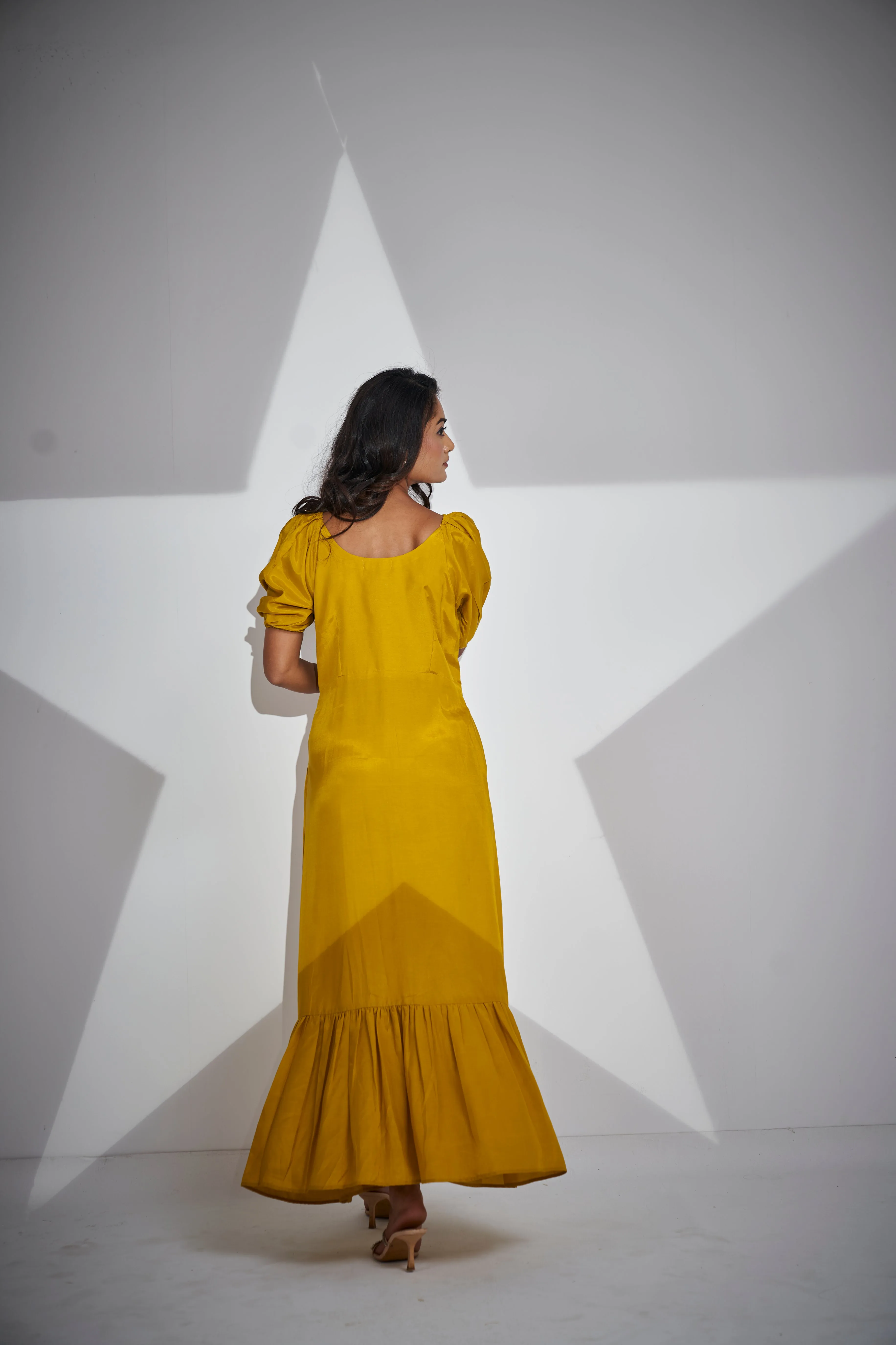 Ankle Length Dress with Front Slit
