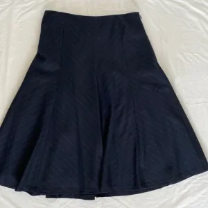 Ann Taylor Pinstripe wool blend Navi midi skirt 10