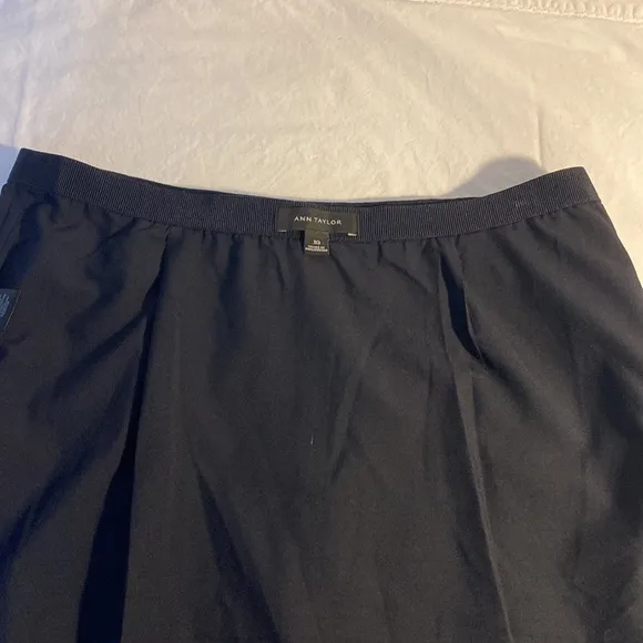 Ann Taylor Pinstripe wool blend Navi midi skirt 10