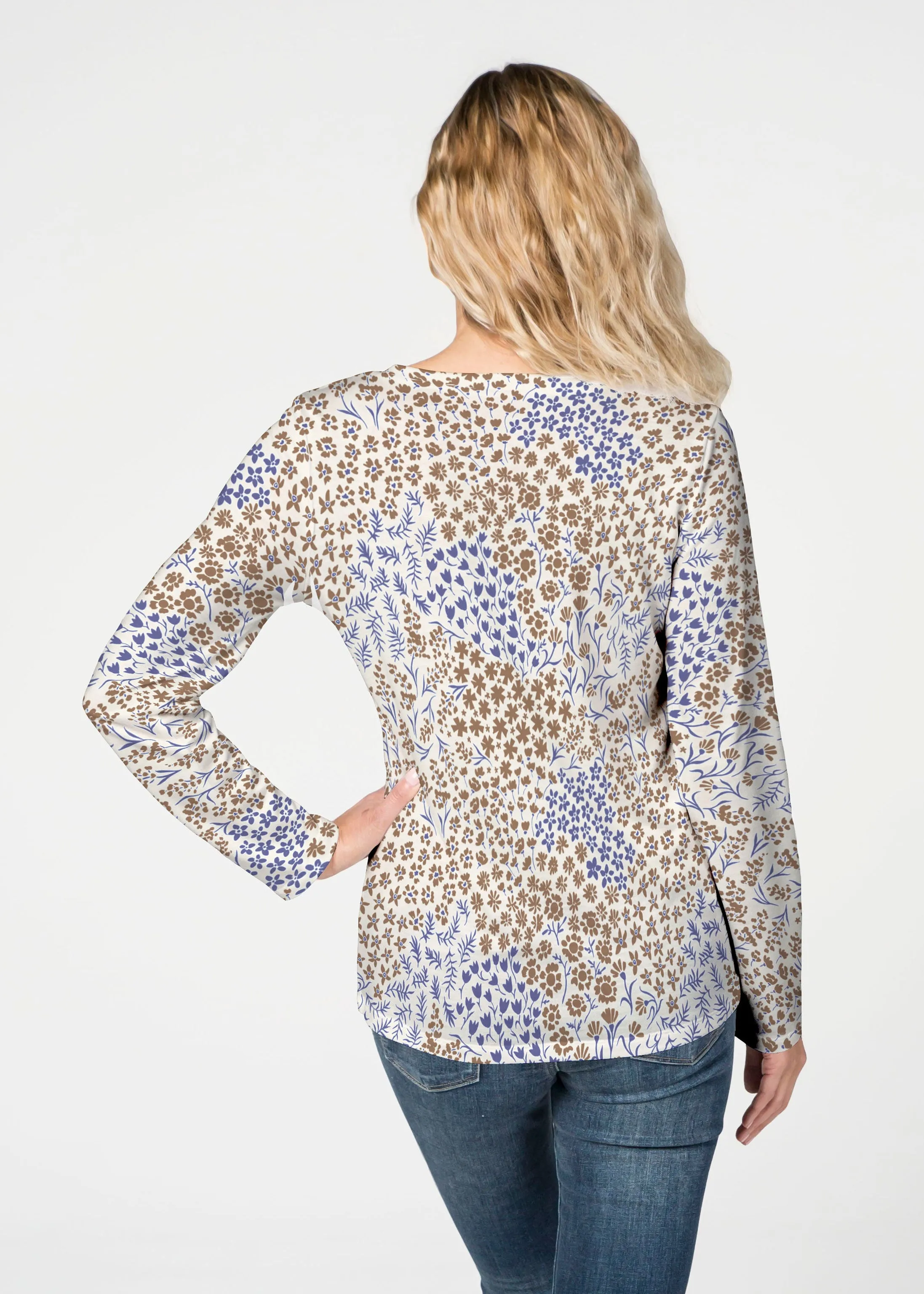 Annabelle Autumn (8058) ~ French Terry V-neck Top
