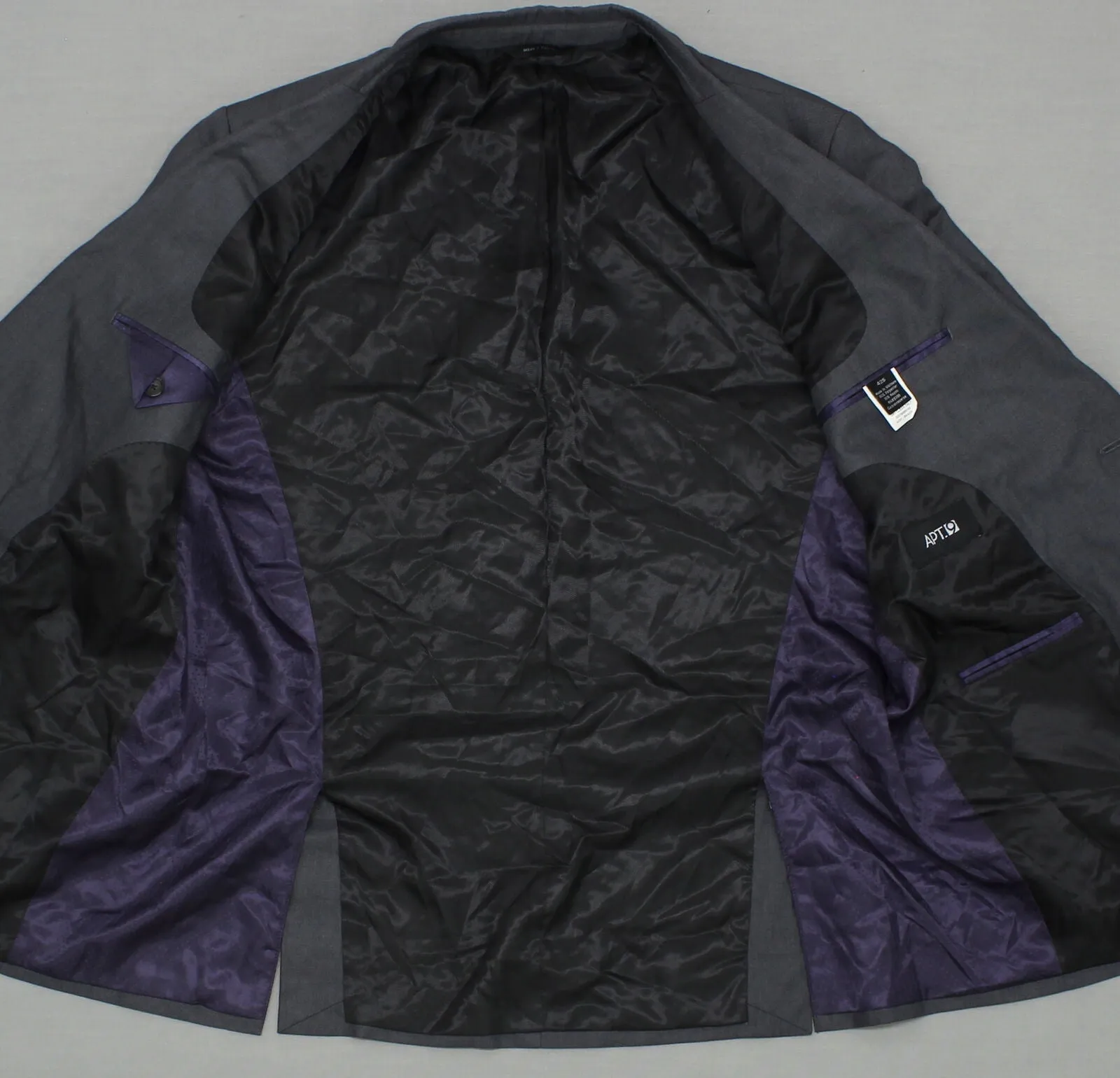 Apt. 9 Men's Premier Two Button Suit Jacket Charcoal 42 SHORT