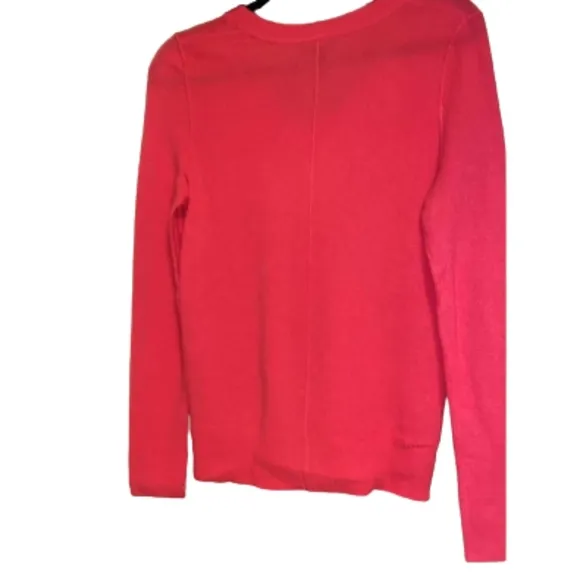 Aqua Orange Cashmere V-Neck Pullover Sweat