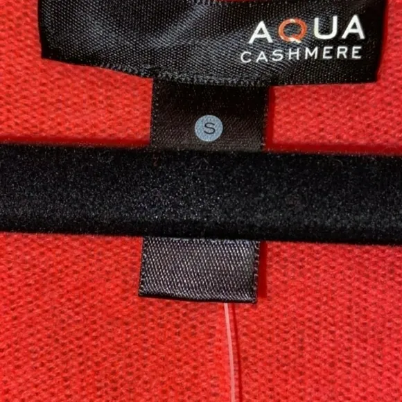 Aqua Orange Cashmere V-Neck Pullover Sweat