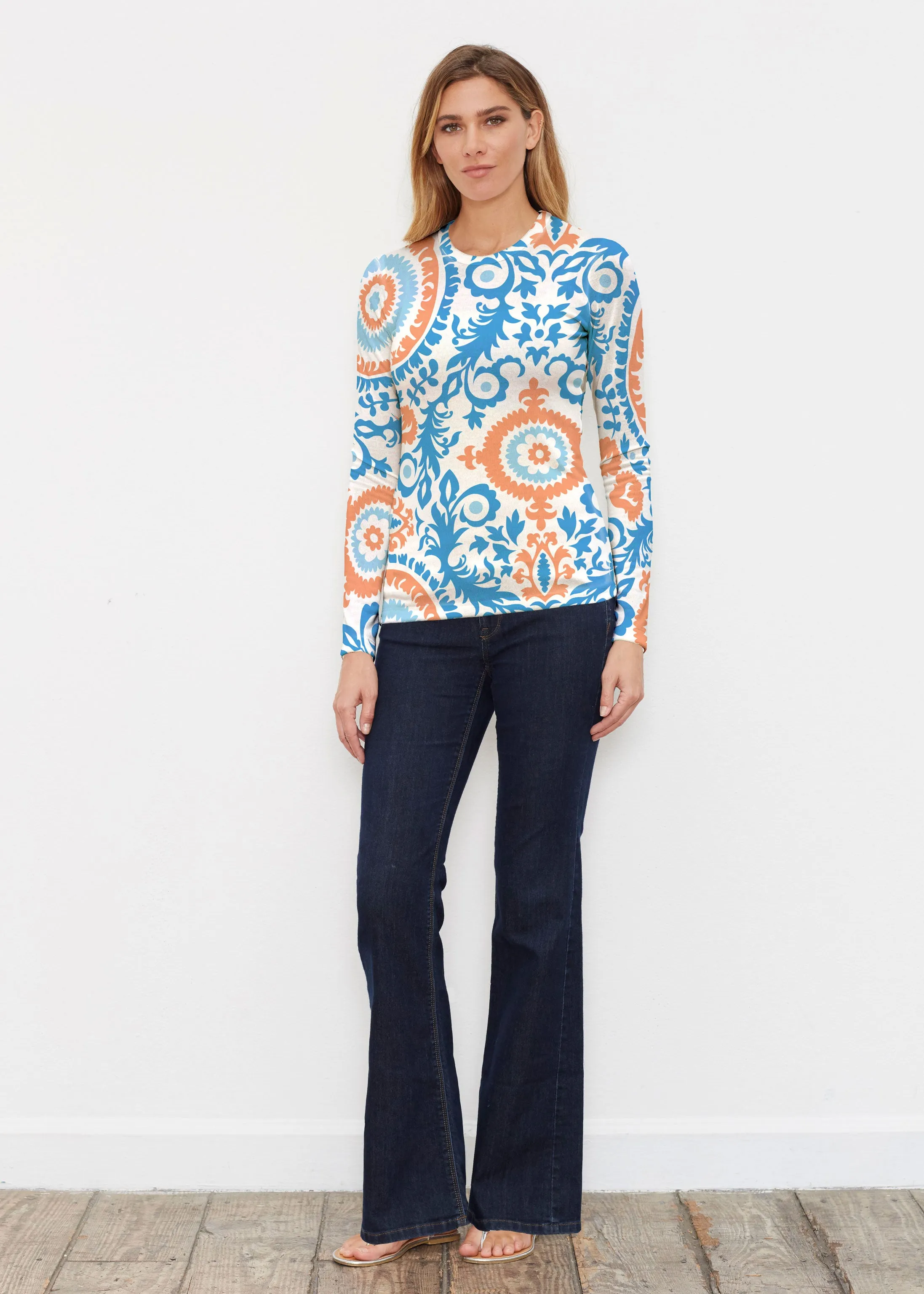 Archery Navy (14208) ~ Butterknit Long Sleeve Crew Top