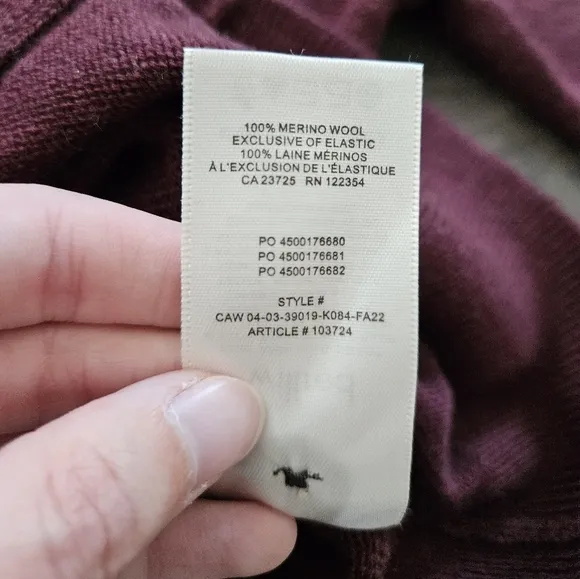 Aritzia Wilfred Maroon Moonrise Cardigan Size Small