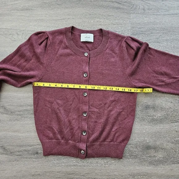 Aritzia Wilfred Maroon Moonrise Cardigan Size Small