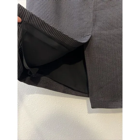 Armani Collezioni Womens Black Wool Silk‎ Zip Lined Pencil Skirt Size 12 Italy