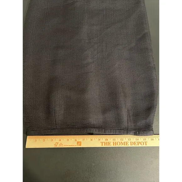 Armani Collezioni Womens Black Wool Silk‎ Zip Lined Pencil Skirt Size 12 Italy