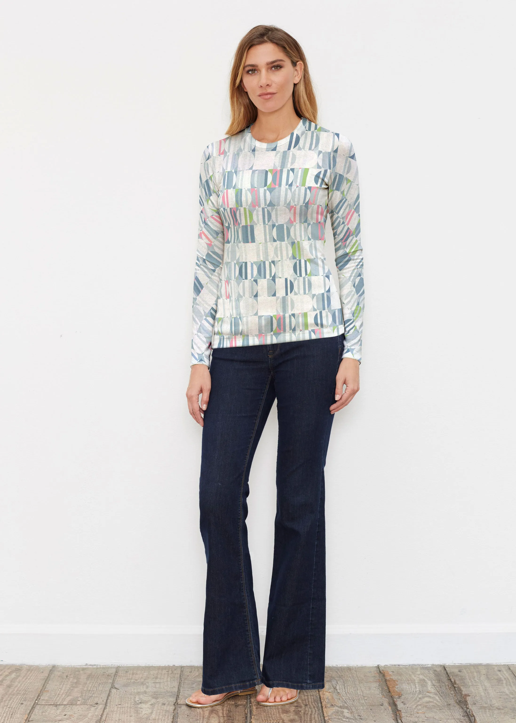Around We Go (8012) ~ Butterknit Long Sleeve Crew Top