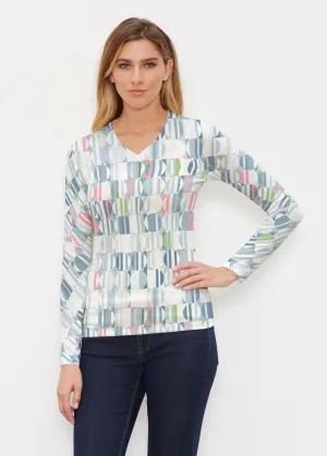 Around We Go (8012) ~ Butterknit Long Sleeve V-Neck Top