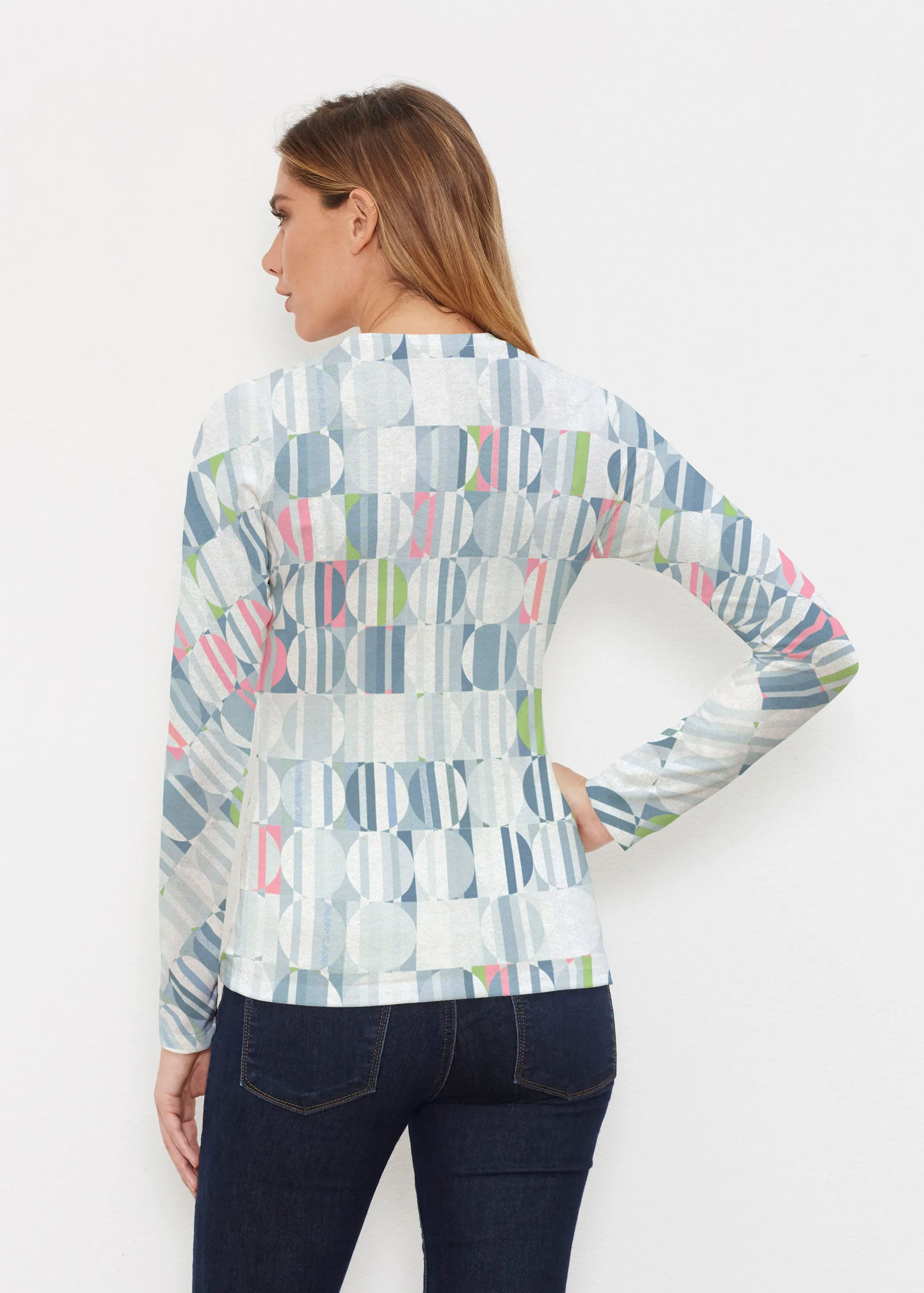 Around We Go (8012) ~ Butterknit Long Sleeve V-Neck Top