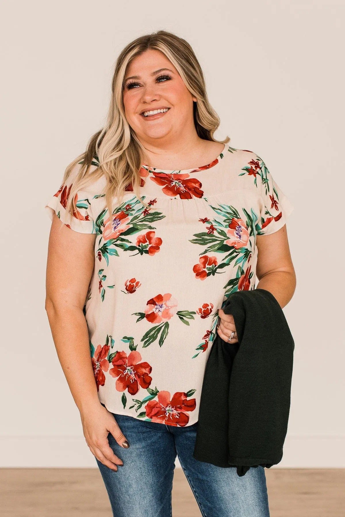 As You Can See Floral Top- Ivory