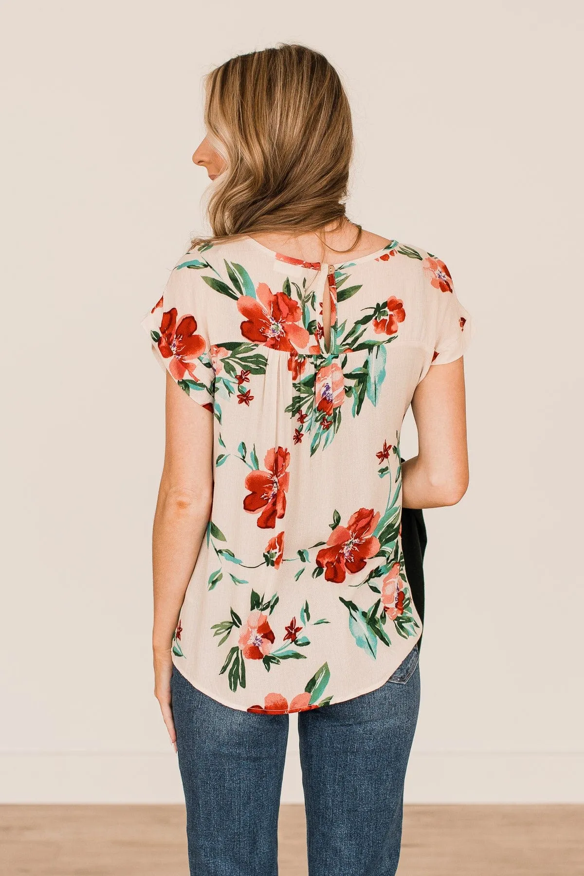 As You Can See Floral Top- Ivory