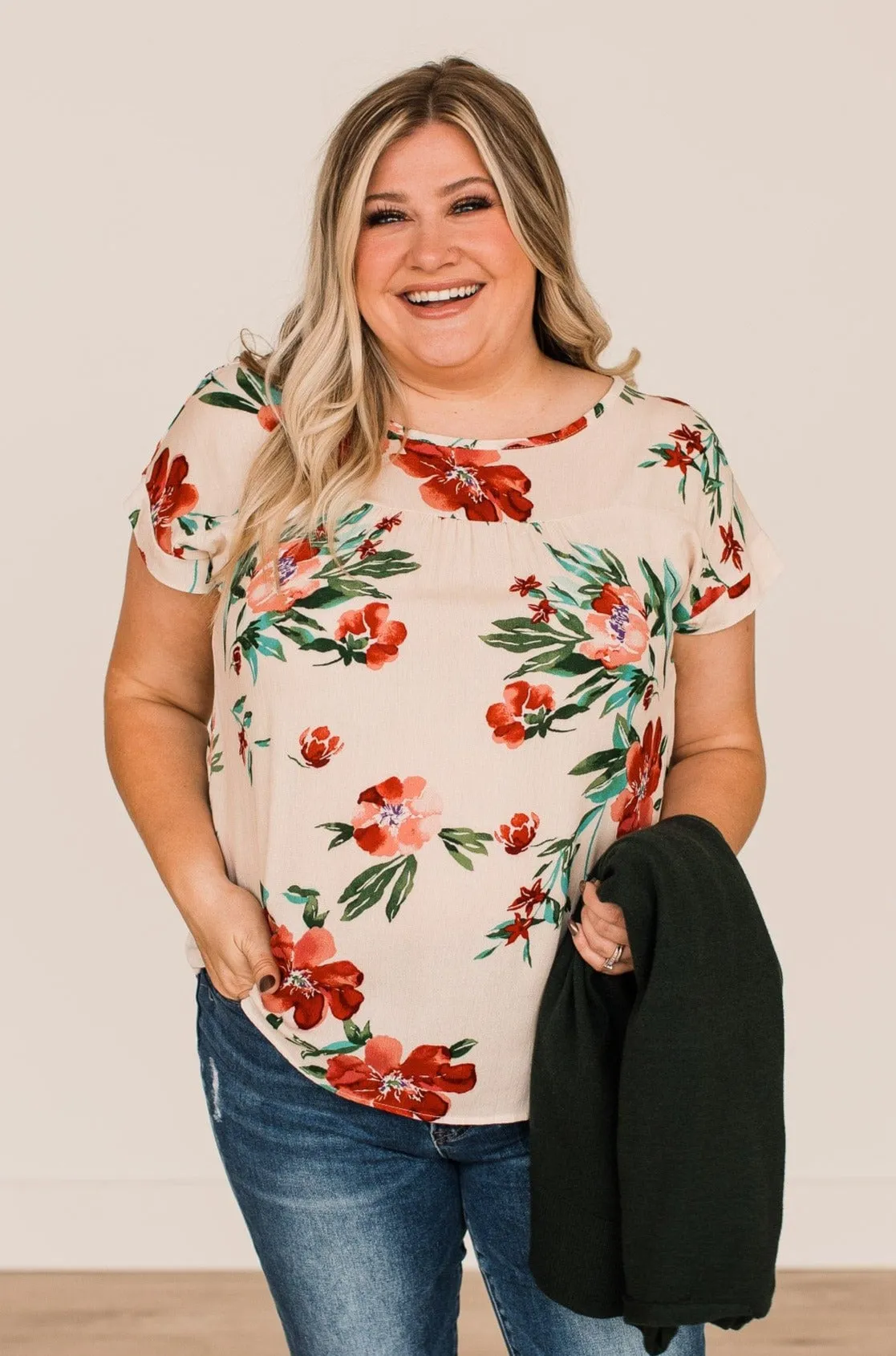 As You Can See Floral Top- Ivory