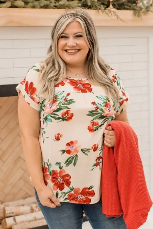 As You Can See Floral Top- Ivory