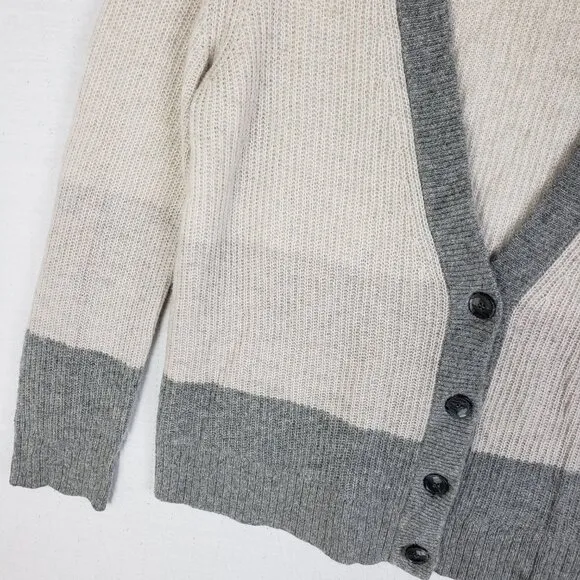 ATM Anthony Thomas Melillo $425 Cashmere Colorblock Cardigan Sweater size M