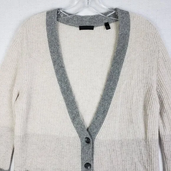 ATM Anthony Thomas Melillo $425 Cashmere Colorblock Cardigan Sweater size M