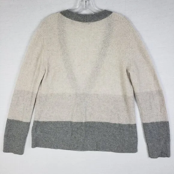 ATM Anthony Thomas Melillo $425 Cashmere Colorblock Cardigan Sweater size M