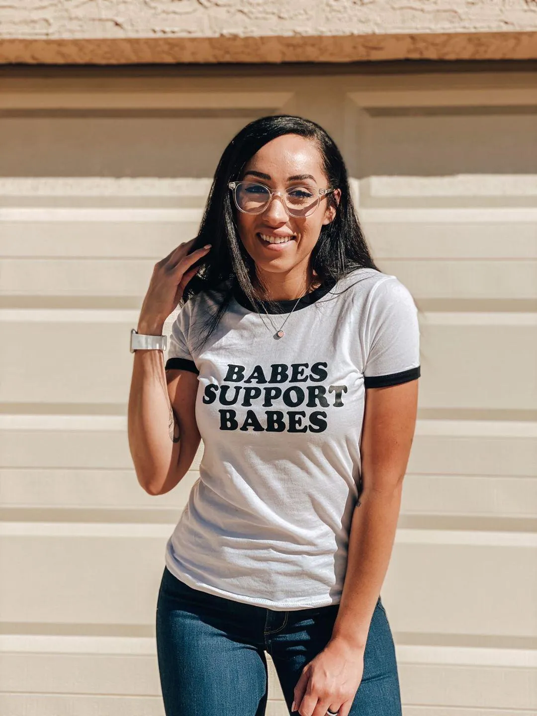 Babes Support Babes - Retro Fitted Ringer