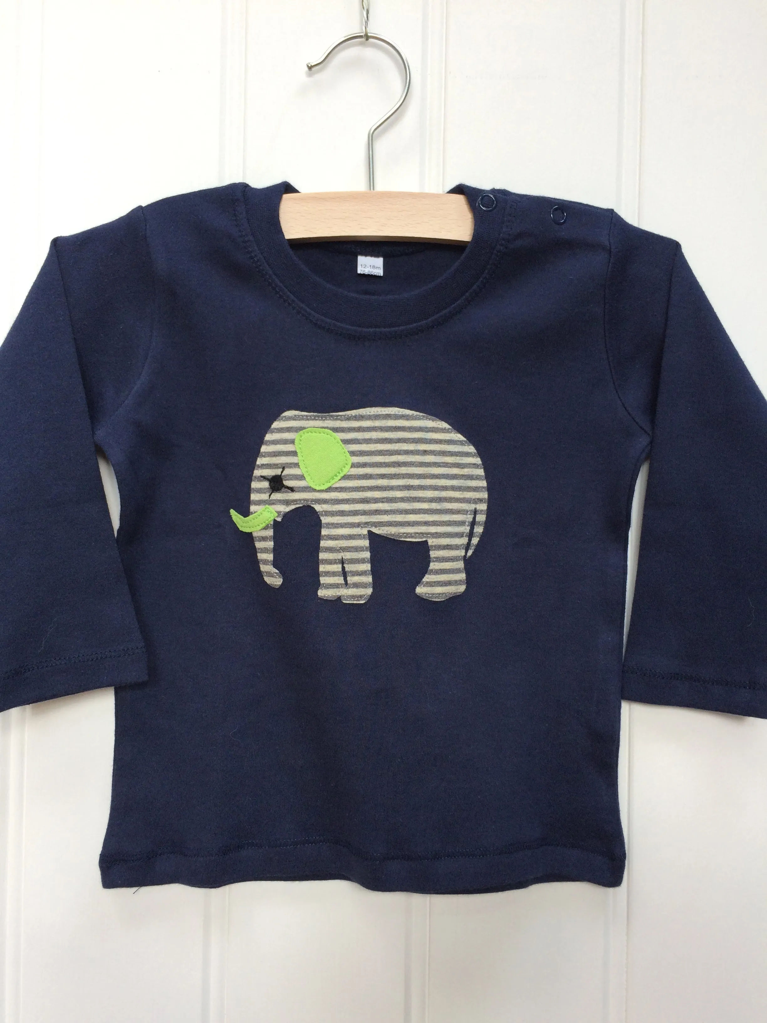 Baby Elephant – Long Sleeved T-shirt - Blue