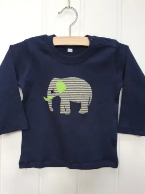 Baby Elephant – Long Sleeved T-shirt - Blue