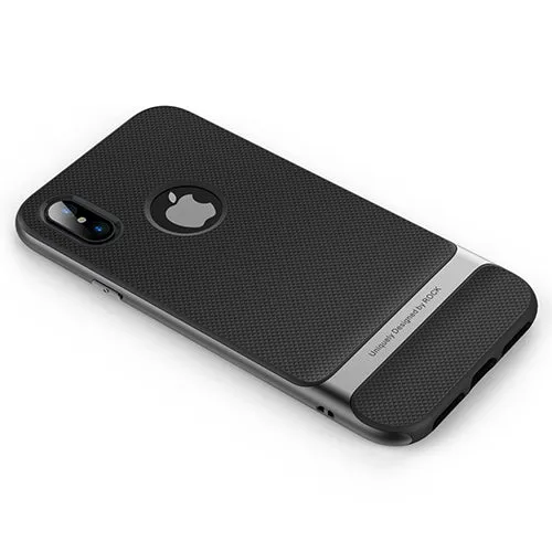 Back Cover Protector Shell Phone Case for iPhone X - Black Gold,Black Grey,Black blue,Blue,Red
