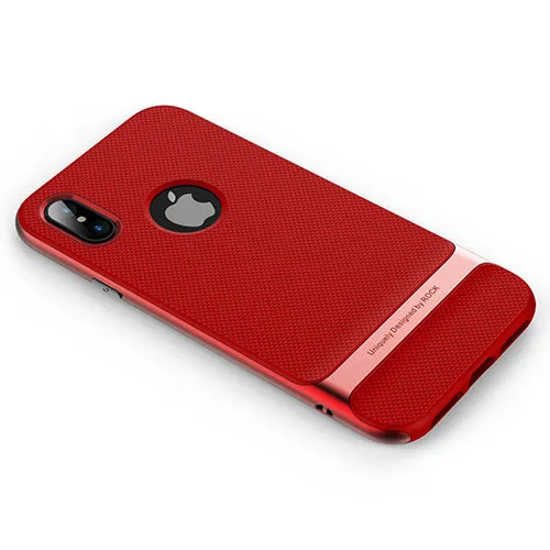 Back Cover Protector Shell Phone Case for iPhone X - Black Gold,Black Grey,Black blue,Blue,Red