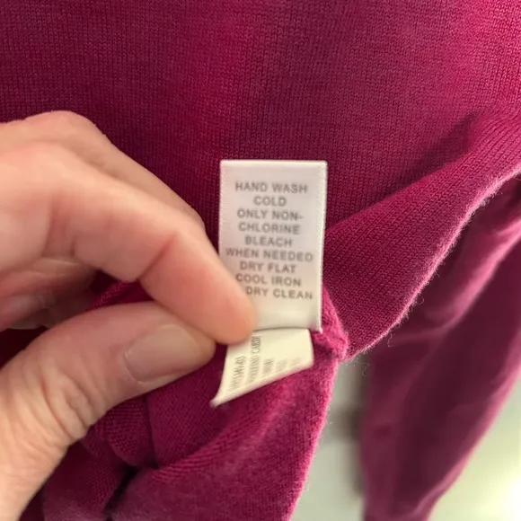 Banana Republic Magenta Button Up Wool Cardigan Size Small