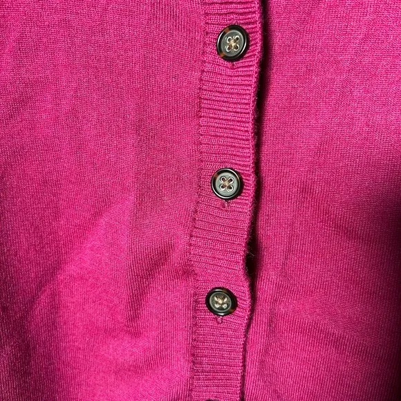 Banana Republic Magenta Button Up Wool Cardigan Size Small