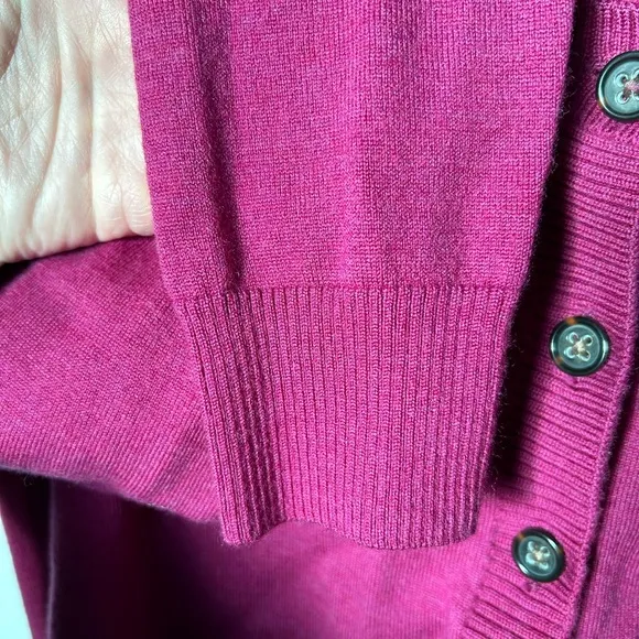Banana Republic Magenta Button Up Wool Cardigan Size Small