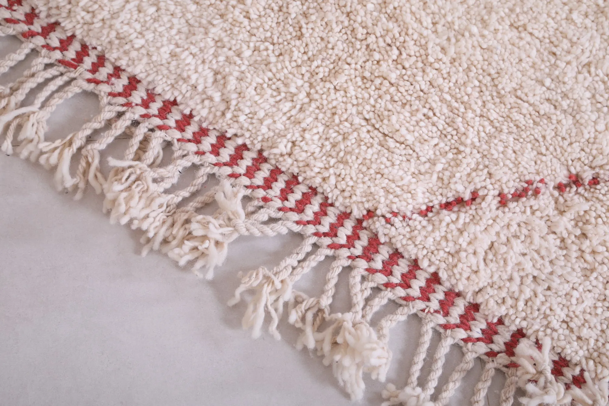Beige Beni Ourain Rug - Moroccan Area carpet - Custom Rug