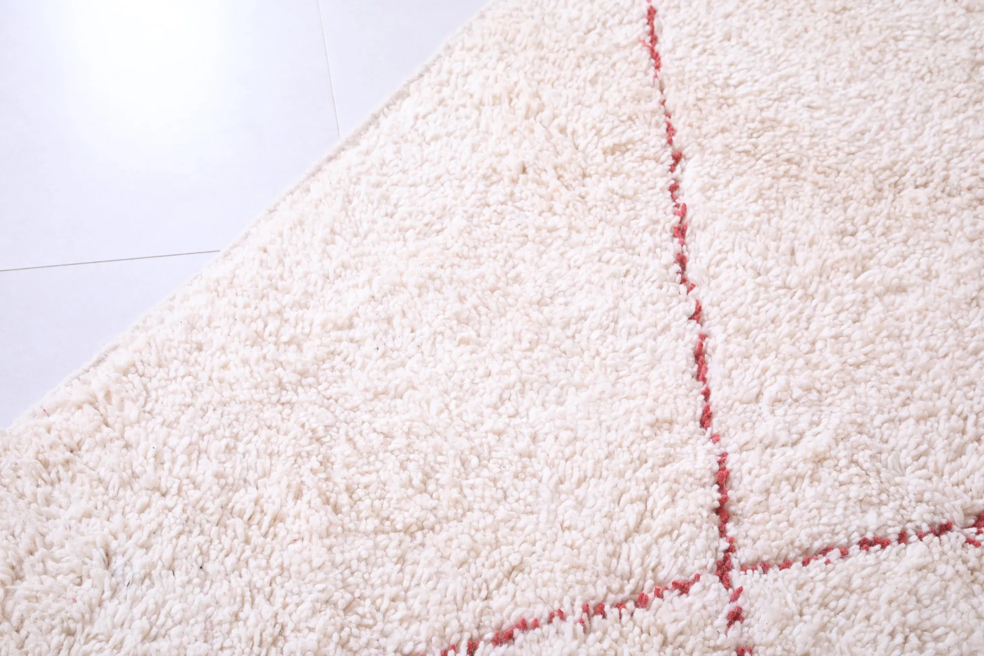 Beige Beni Ourain Rug - Moroccan Area carpet - Custom Rug